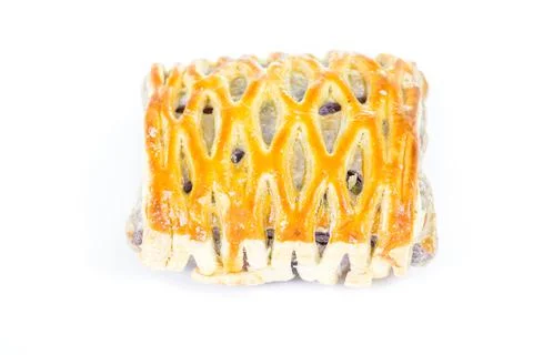 Taro pie on white background Stock Photos