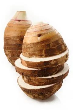 Taro roots Stock Photos