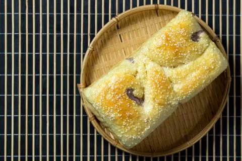 Taro sesame bread Stock Photos