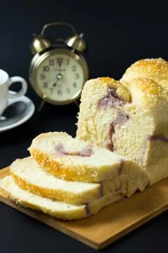 Taro sesame bread Foto stock