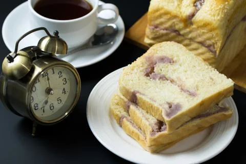 Taro sesame bread Stock Photos
