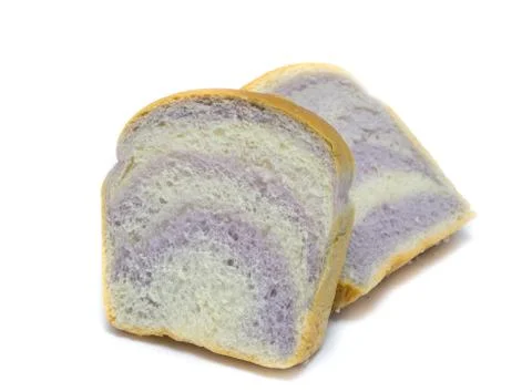 Taro sliced bread close up Stock Photos