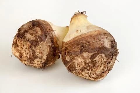 Taro on white background Stock Photos