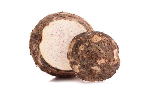 Taro on white background Stock Photos