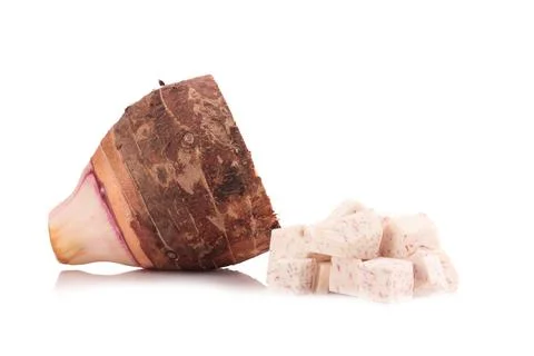 Taro on white background Stock Photos
