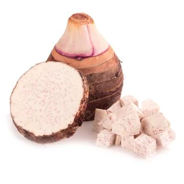 Taro on white background Stock Photos