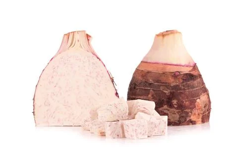 Taro on white background Foto stock