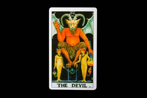 Tarot card the devil Stock Photos