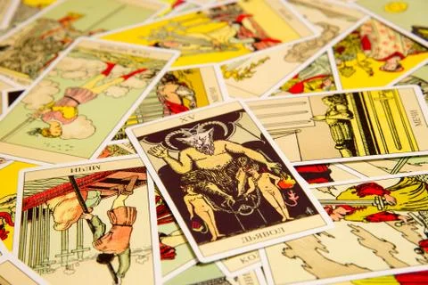 Tarot card Devil. Stock Photos