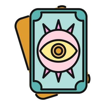 Tarot card divine eye predicting the future 스톡 일러스트