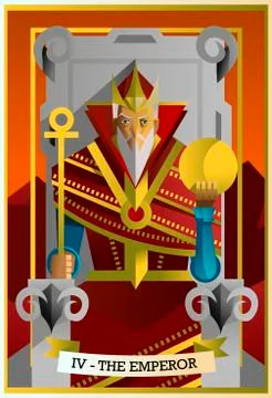 Tarot card the emperor Stock-Illustration