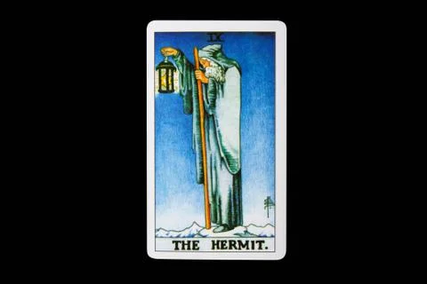 Tarot card  the hermit Stock Photos
