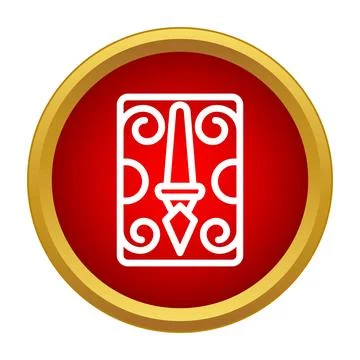 Tarot card icon representing magic and fortune telling Stock Illustration