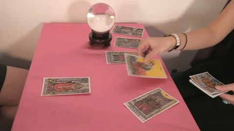 Tarot card reader Stock Footage 115832011