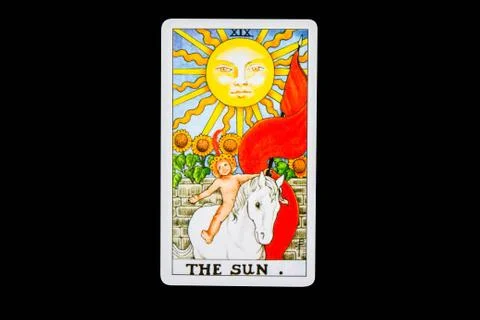 Tarot card the sun Stock Photos