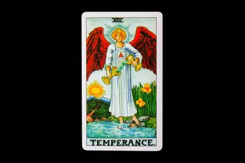 Tarot card temperance Stock Photos