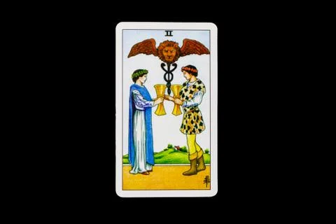 Tarot card Two Cups Stock Photos