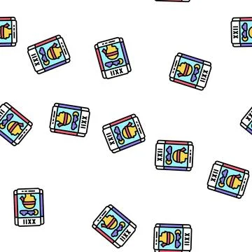Tarot cards astrological vector seamless pattern Stock Illustration