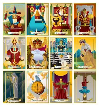 Tarot cards collection Stock Illustration