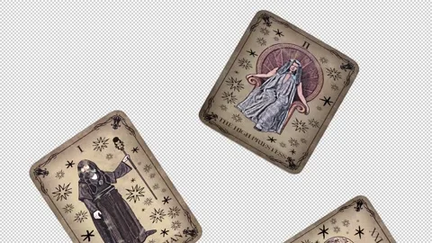 Tarot Cards - Major Arcana - Modern Fantasy - Falling Loop Stock Footage