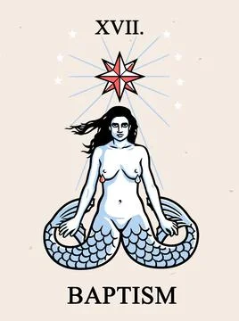 Tarot fortune telling card illustration Illustrazione stock