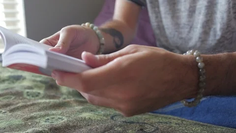 The tarot is a pack of playing Tarot cards Reader Reading Future And Fortune Stock Footage 105367140
