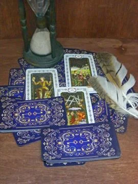 Tarot reader. Alignment of tarot Foto stock