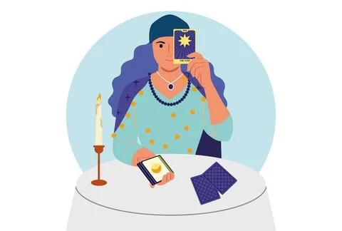 Tarot Reader Concept Illustration Stock Illustration