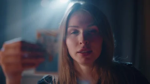 Tarot Reader Placing Cards in Order as Mystic Rite Video stock 299709353