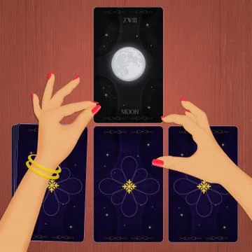 Tarot view from above Stock Illustration