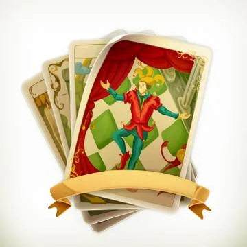 Tarot, vintage vector icon Stock Illustration