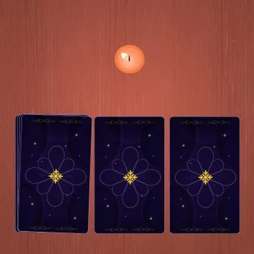 Tarots and candle Stock Illustration