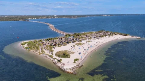 Tarpon Springs Florida Drone Aerial, Historic Sponge Docks &amp; Waterfront Views Vídeos de archivo 336835053
