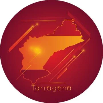 Tarragona Map Stock Illustration