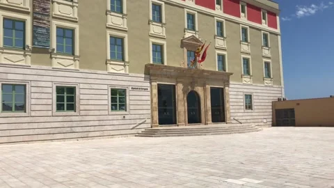 Tarragona, Spain, A large brick building Stock Footage 134253189