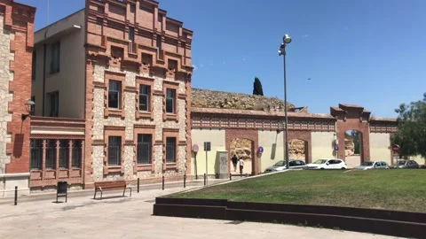 Tarragona, Spain, A large brick building Video stock 134257152