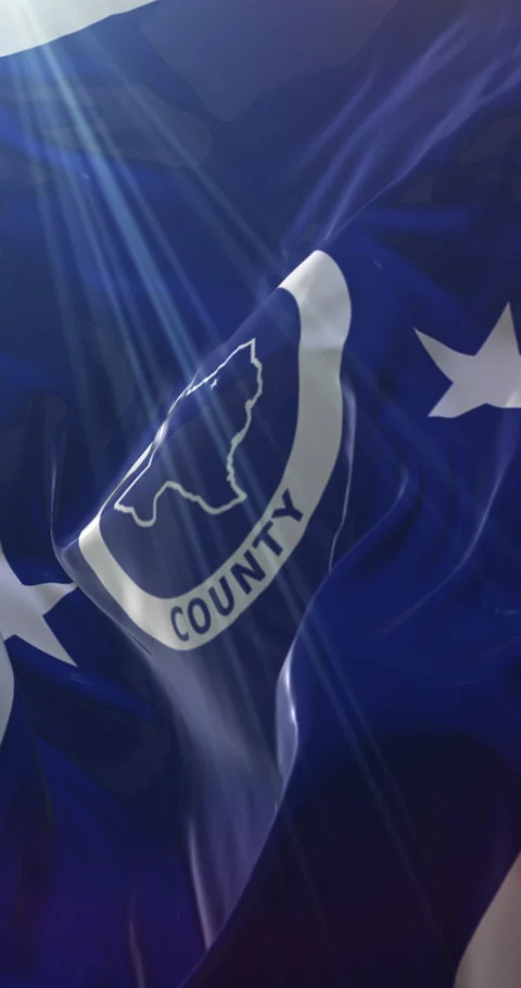 Tarrant county flag, state of Texas, United States of America. Loop. 4K Vertical 스톡 동영상 303562767