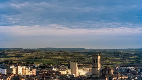 Tarrega city in Spain Stock Footage 123985846