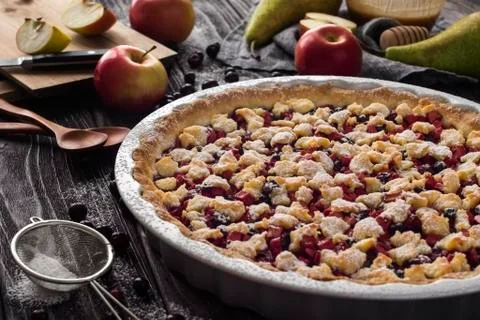 Tart with berries Stock Photos