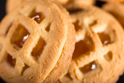 Tart with jam Stock Photos