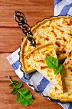 Tart with vegetables Stock Photos
