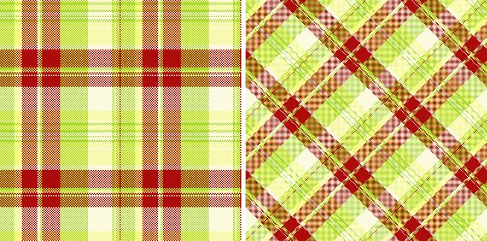 Tartan background seamless of plaid pattern fabric with a check vector text.. Illustrazione stock