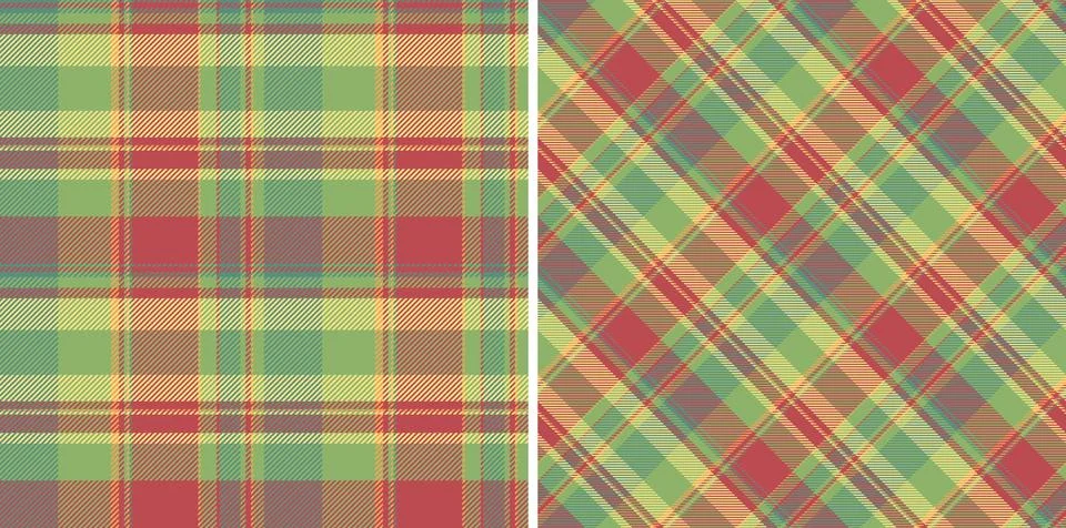 Tartan check pattern of background seamless texture with a textile fabric v.. Stock Illustration