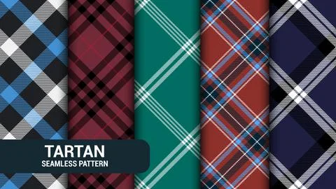 Tartan checkered Plaid Seamless Pattern Collection Stock Illustration