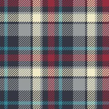 Tartan fabric pattern with a structured check arrangement and a woven fabri.. Illustrazione stock