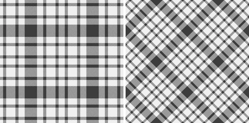 Tartan fabric pattern with a structured check arrangement and a woven fabri.. Stock Illustration