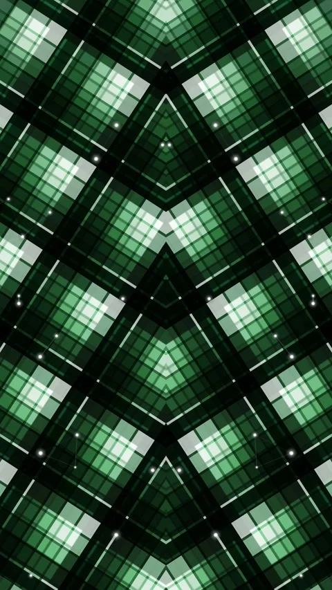 Tartan Grid with Integrated Tech Constellation Vídeo Stock 335436666