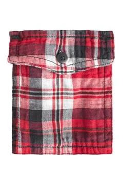 Tartan patch pocket isolated Stock Photos