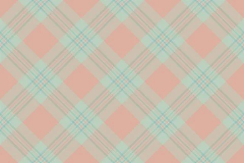 Tartan plaid background, diagonal check seamless pattern. Vector fabric textu Stock Illustration
