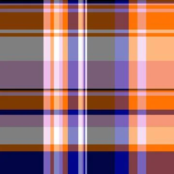 Tartan plaid fabric pattern with a structured check arrangement and a woven f Illustrazione stock